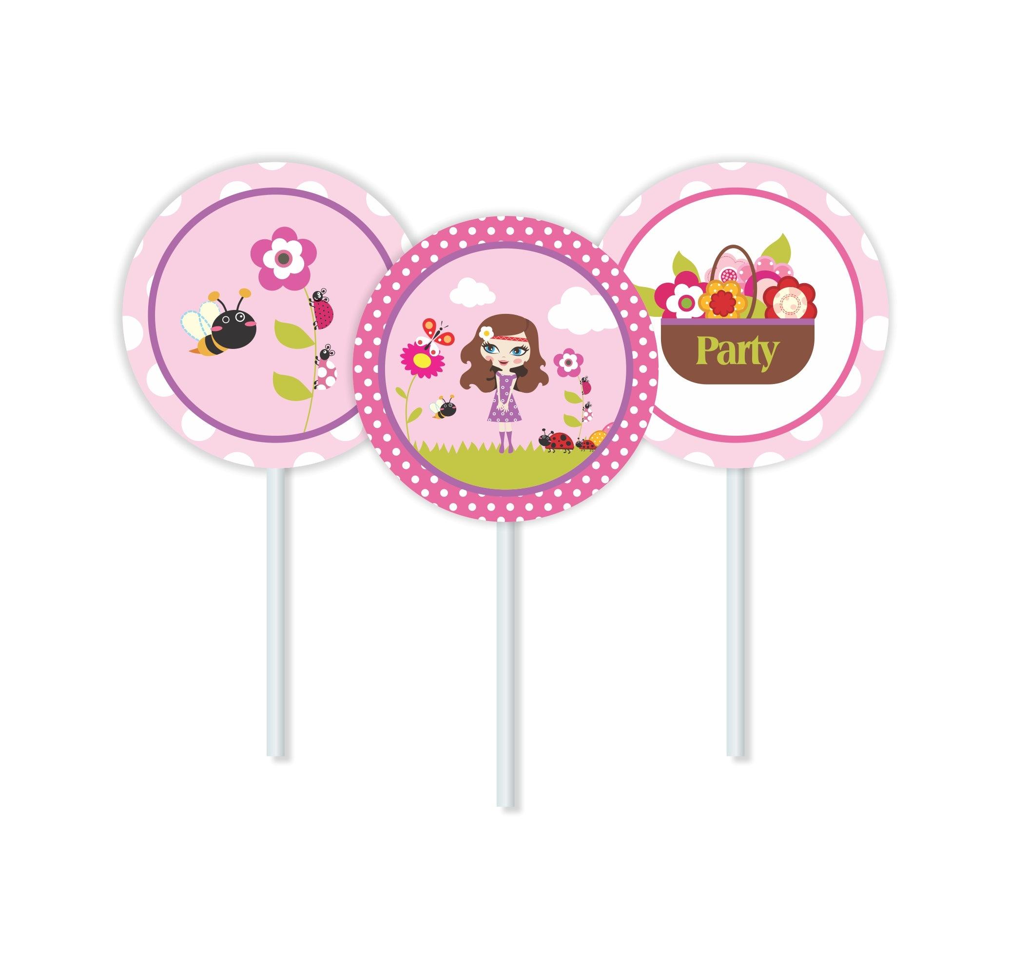 Little Miss Daisy Cupcake / Food Toppers THEME PARTIES Pretty UR Party