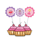 Little Princess  Cupcake / Food Toppers THEME PARTIES Pretty UR Party