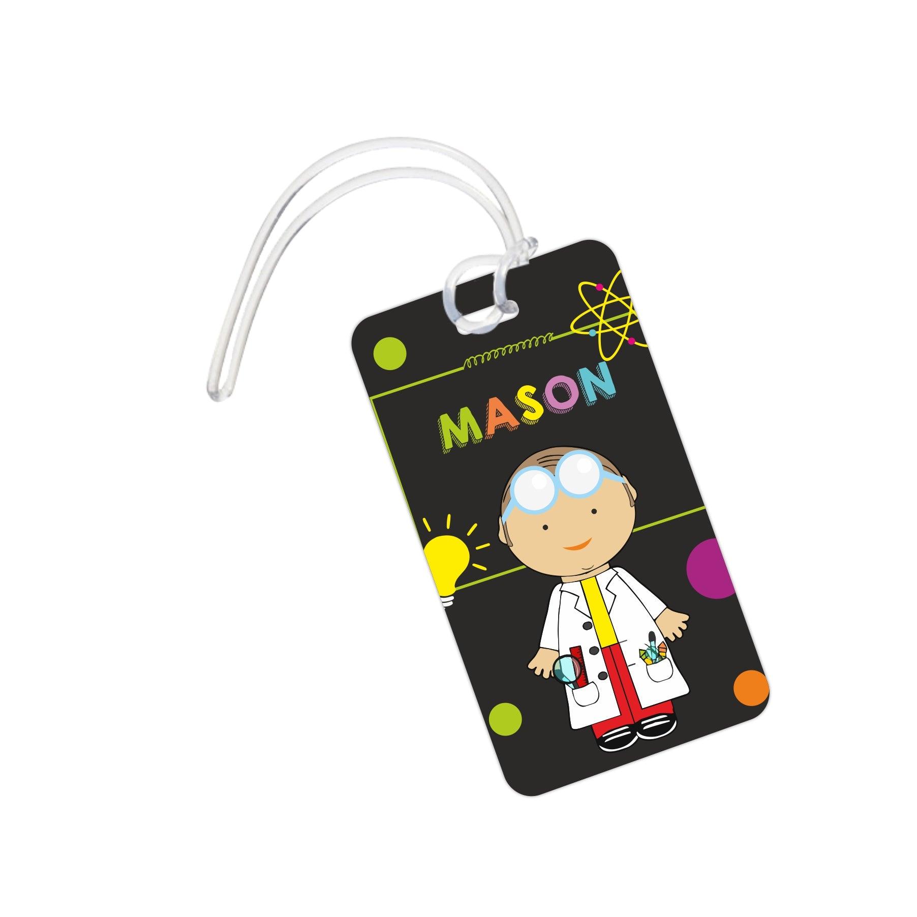 Mad Scientist Luggage Tag PERSONALISED Pretty UR Party