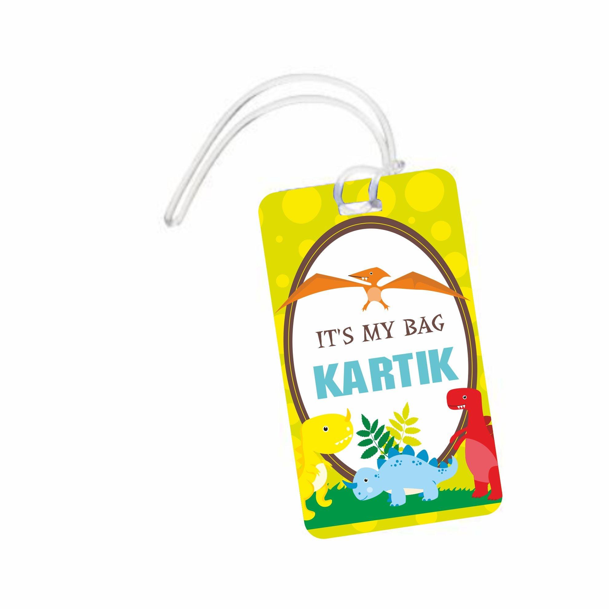 Dinosaur Luggage Tag PERSONALISED Pretty UR Party