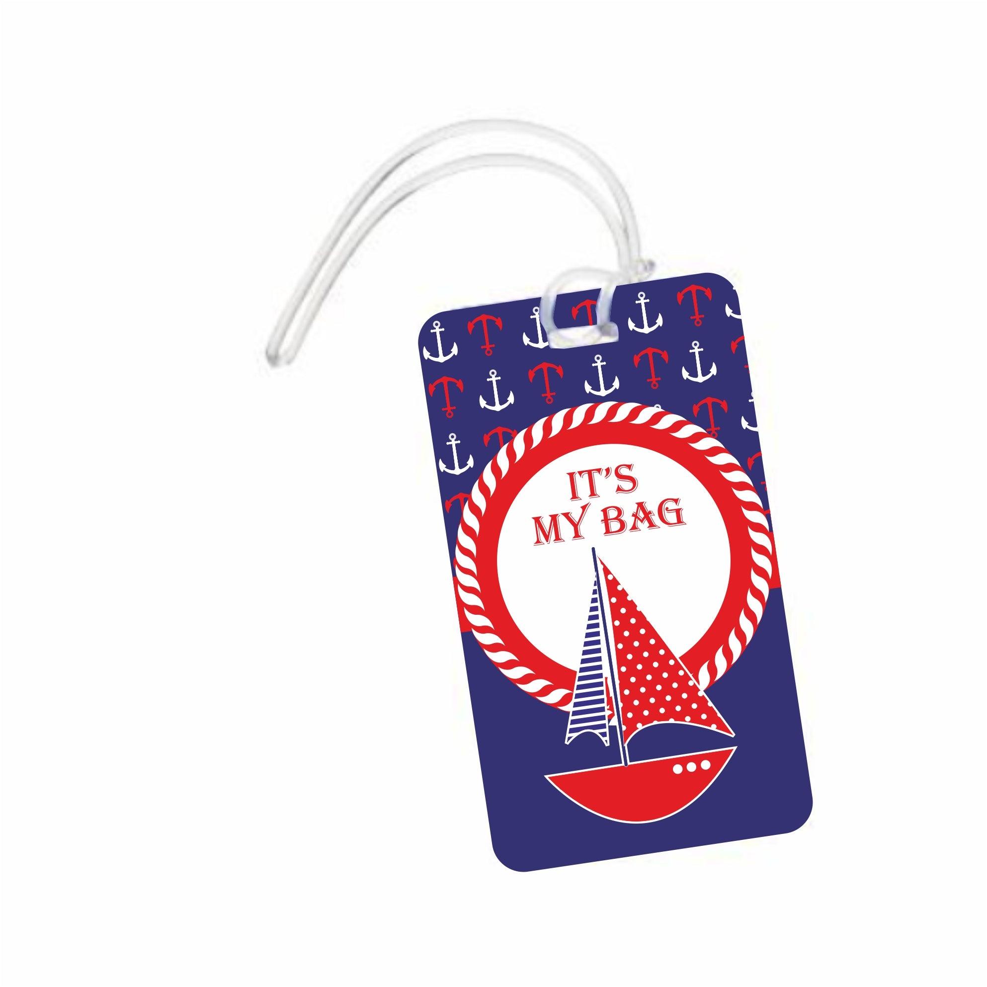 Nautical Luggage Tag PERSONALISED Pretty UR Party