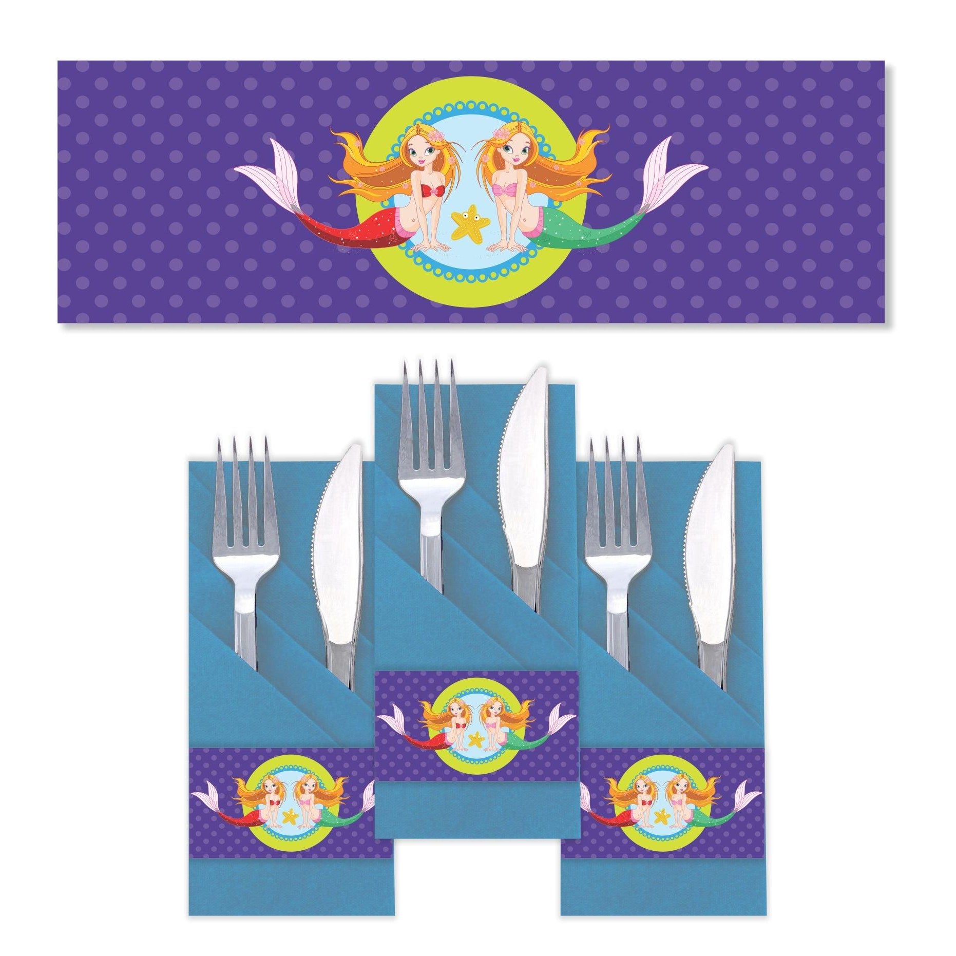 Mermaid Napkin Rings THEME PARTIES Pretty UR Party
