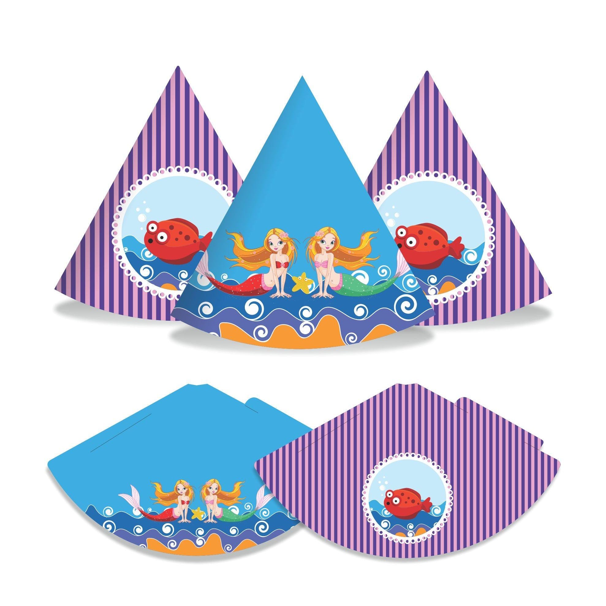 Mermaid Hats - Pack of 10 THEME PARTIES Pretty UR Party