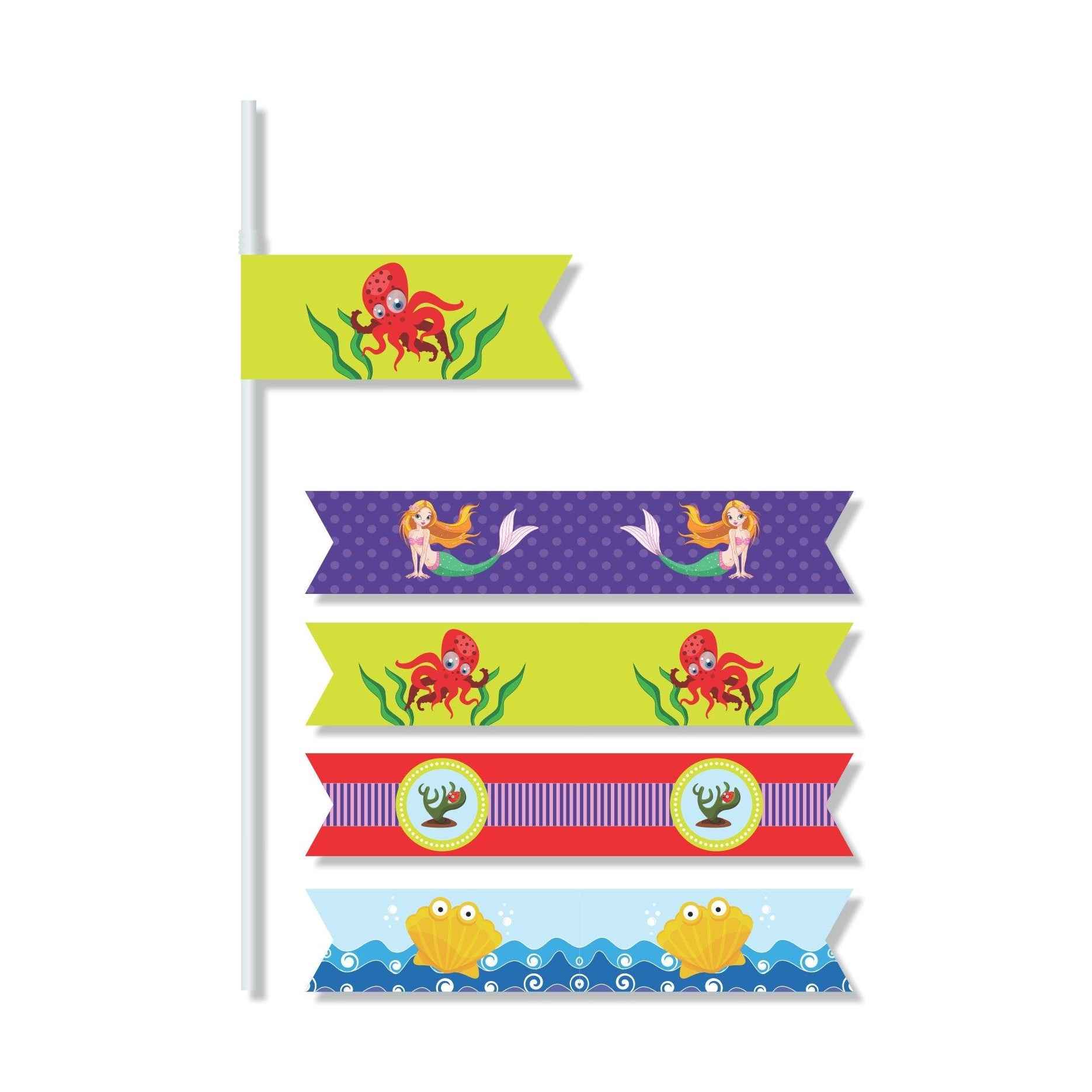 Mermaid Straws THEME PARTIES Pretty UR Party