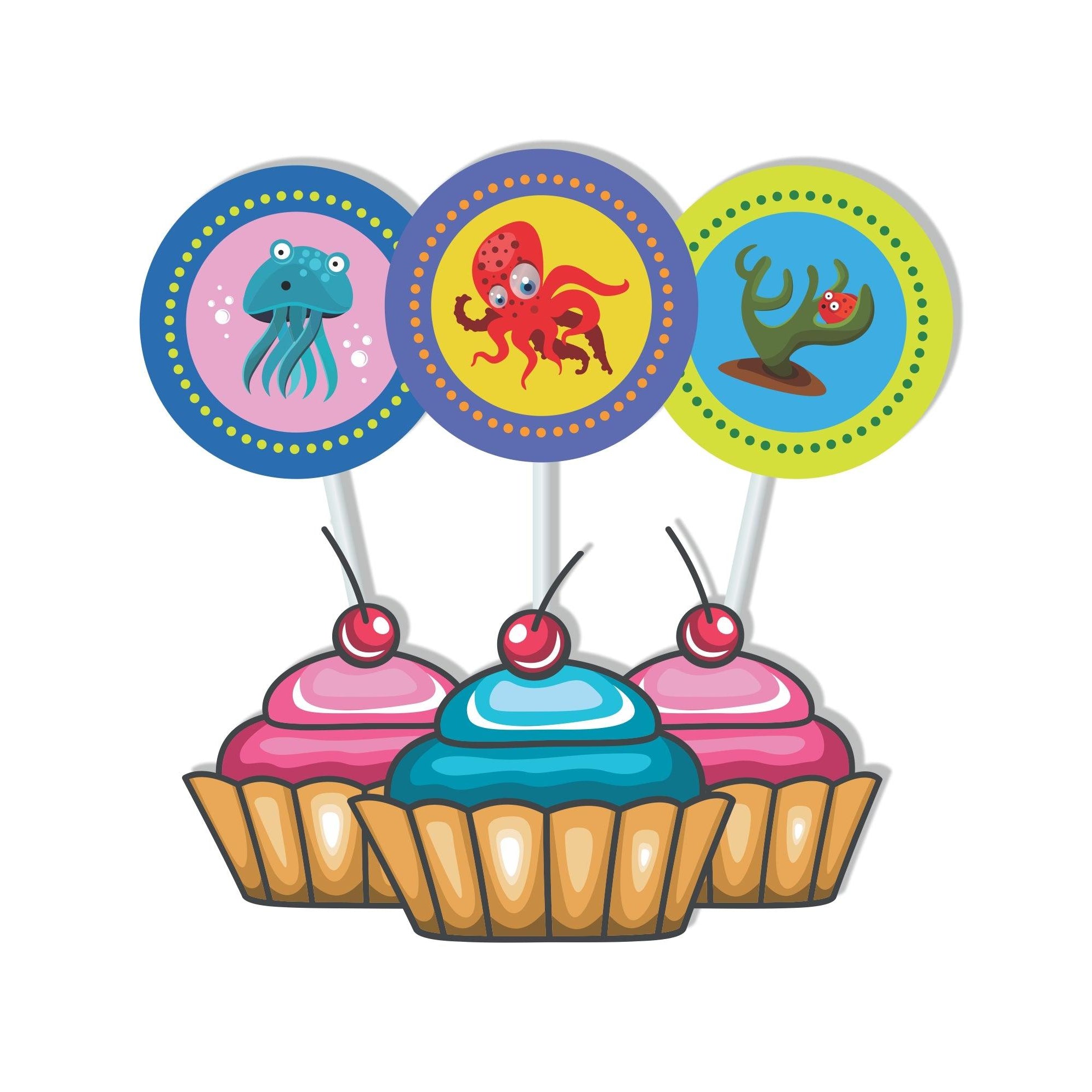 Mermaid Cupcake / Food Toppers THEME PARTIES Pretty UR Party