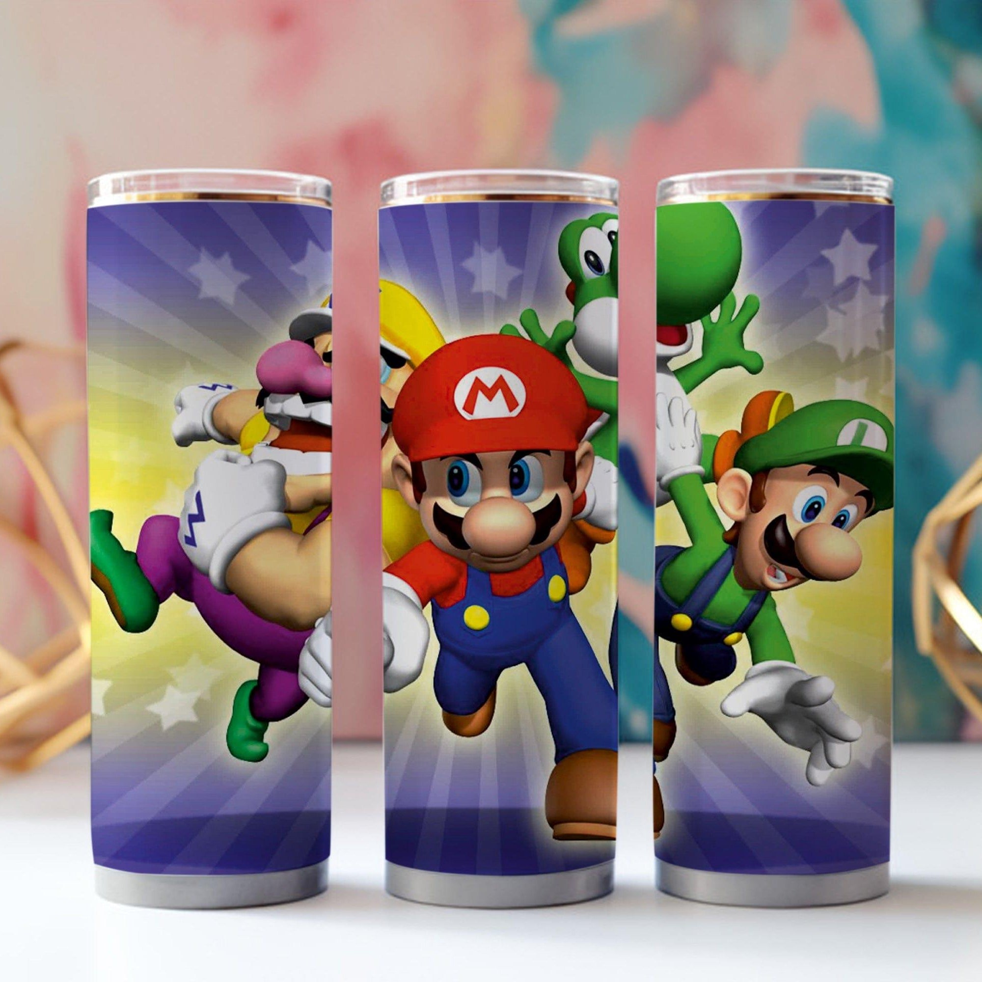 Super Mario Slim Tumbler RETURN GIFTS Pretty UR Party