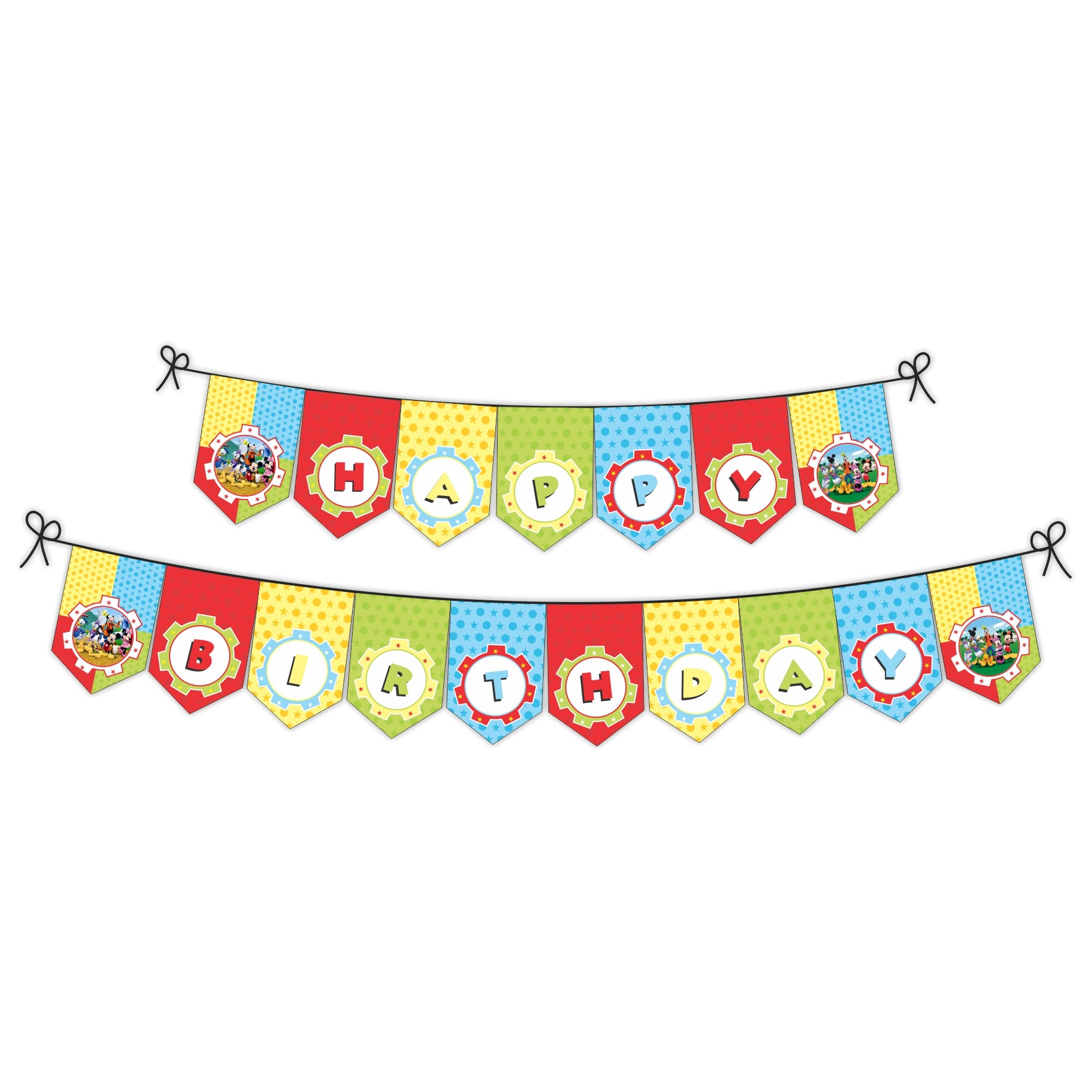 Mickey Mouse Clubhouse Inspired Bunting THEME PARTIES Pretty UR Party