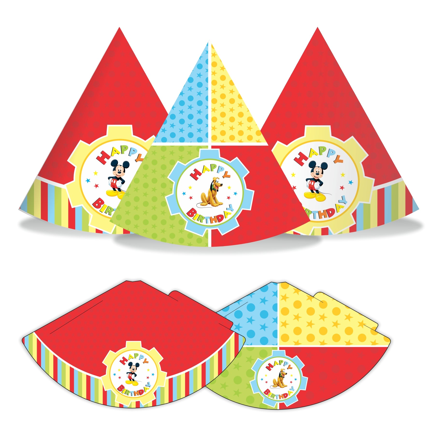 Mickey Mouse Clubhouse Inspired Hats - Pack of 10 THEME PARTIES Pretty UR Party
