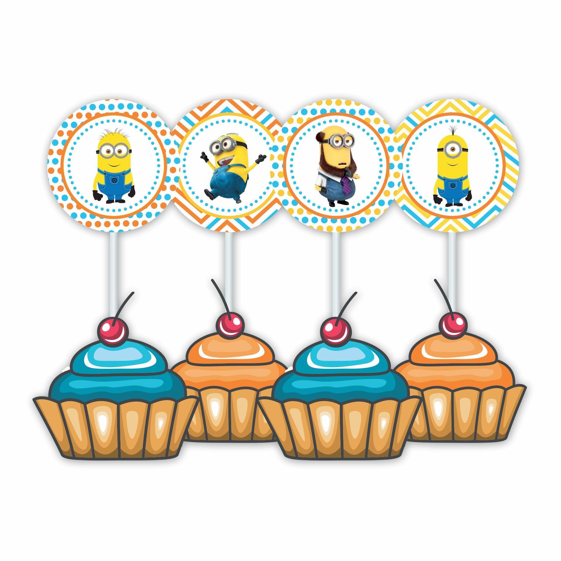 Despicable Me Minions Cupcake / Food Toppers THEME PARTIES Pretty UR Party