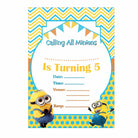 Despicable Me Minions Inspired Invitations ALL PARTY SUPPLIES Pretty UR Party