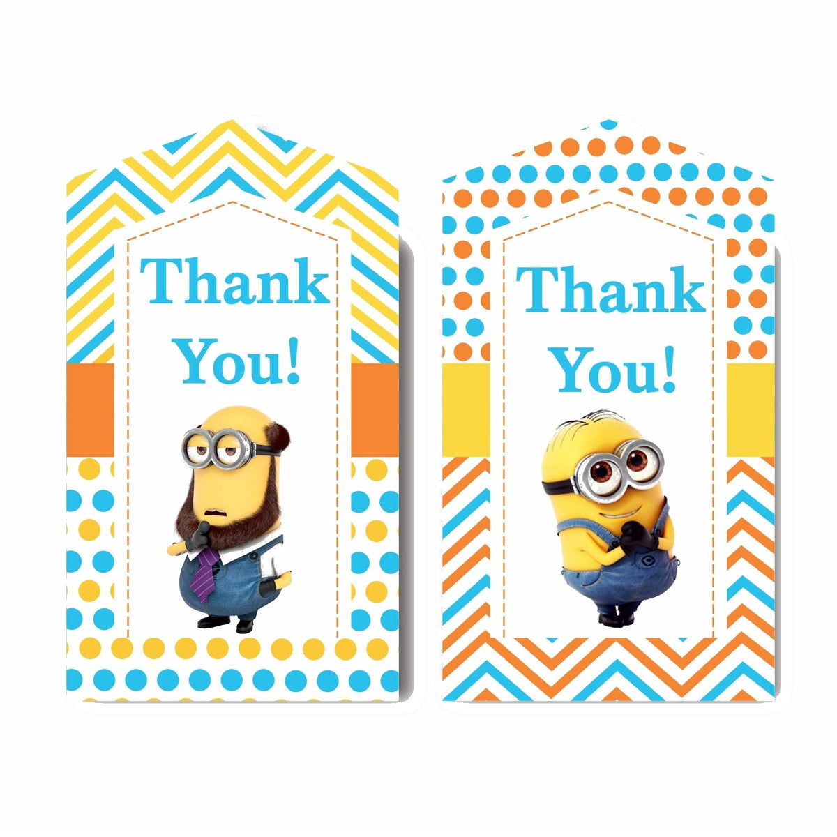 Despicable Me Minions Thank you Tags