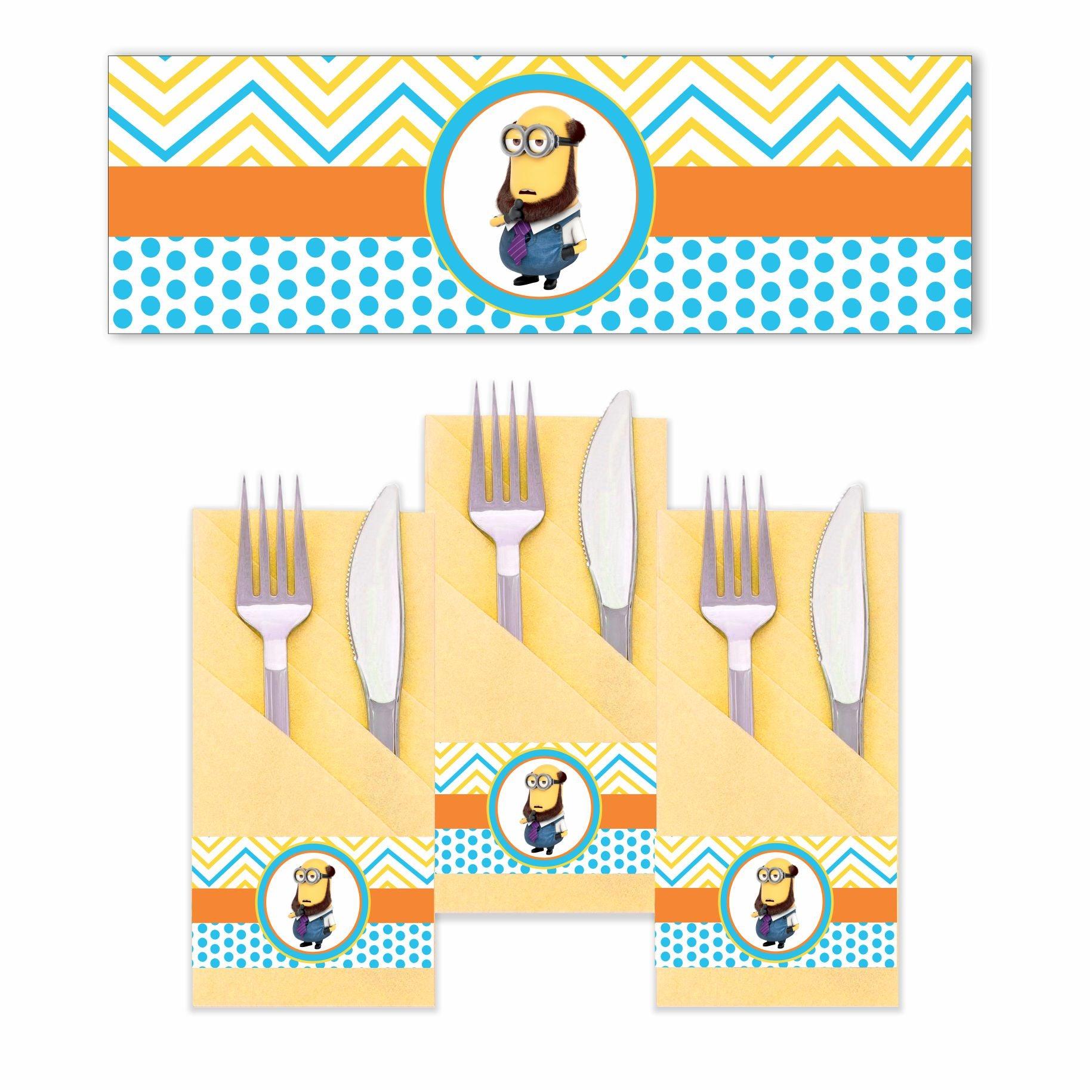 Despicable Me Minions Napkin Rings THEME PARTIES Pretty UR Party