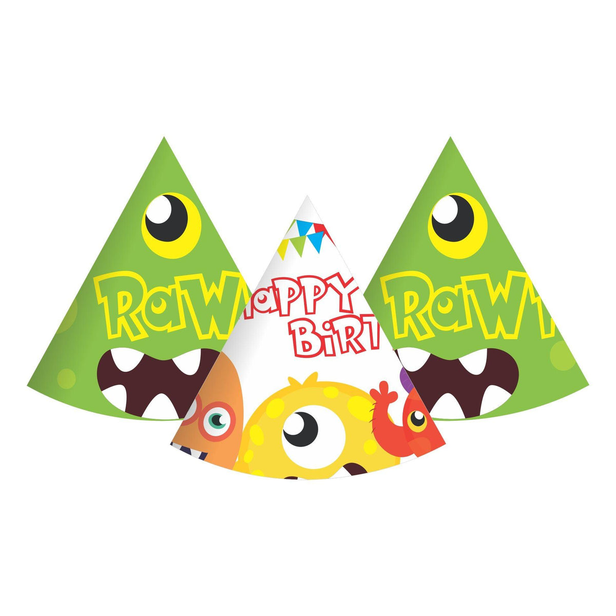 Monster Theme Hats - Pack of 10