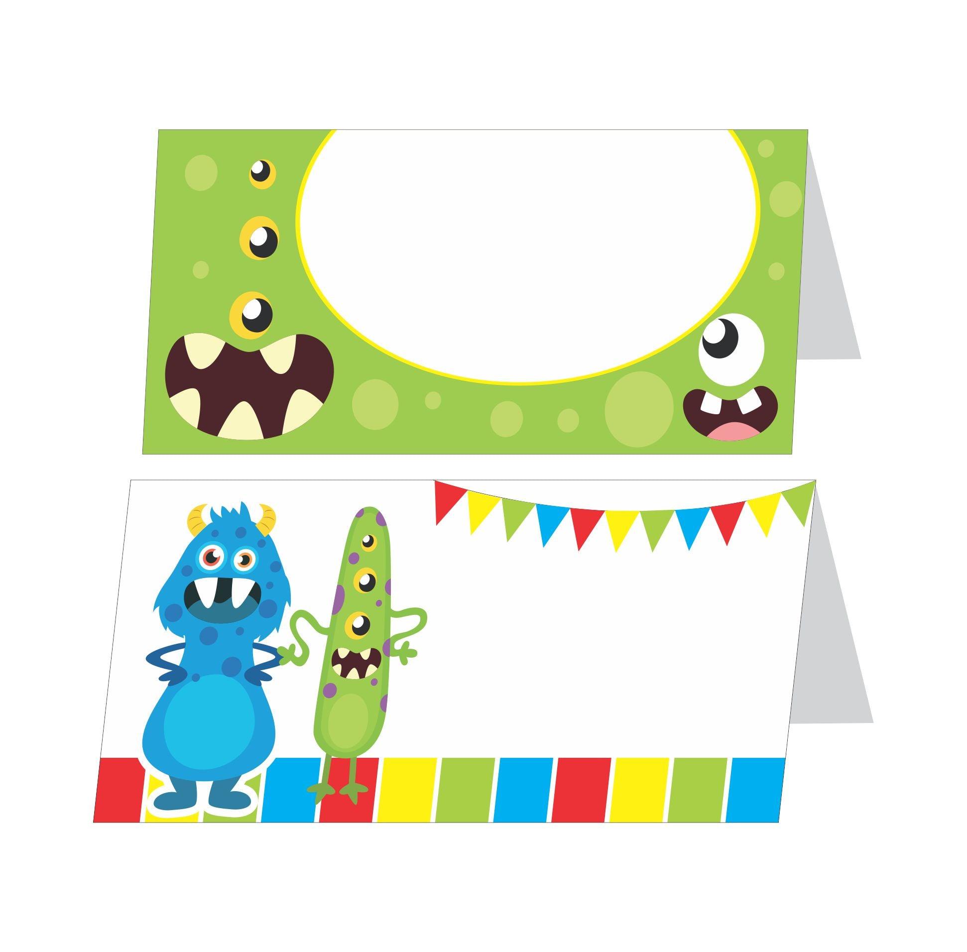 Monster Theme Food Labels / Buffet Table Cards THEME PARTIES Pretty UR Party