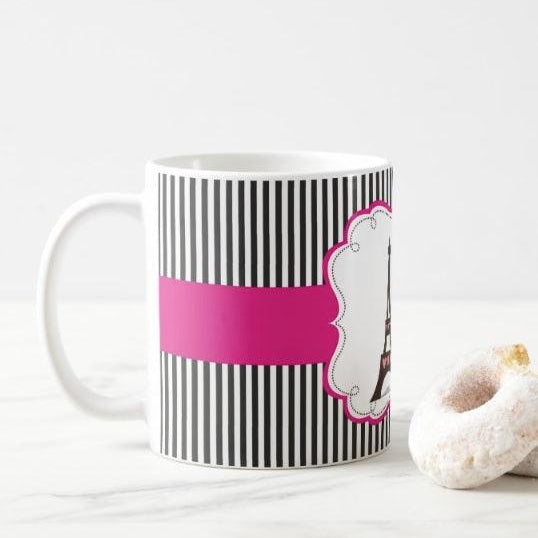 Personalised Paris Inspired Mug RETURN GIFTS Pretty UR Party