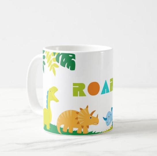 Personalised Dinosaur Mug THEME PARTIES Pretty UR Party