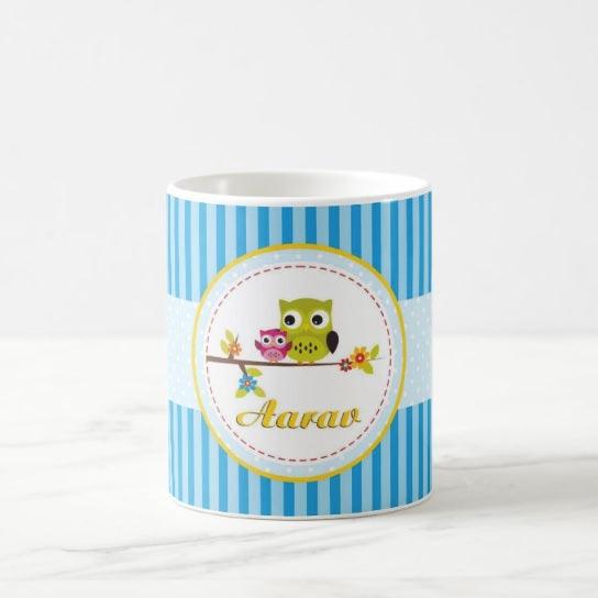 Personalised Owl Mug THEME PARTIES Pretty UR Party