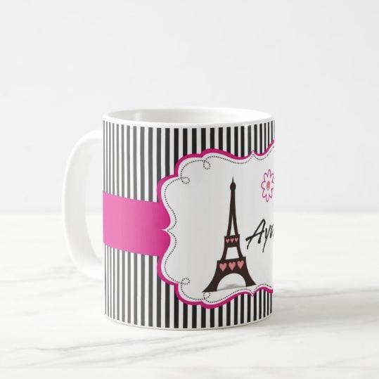 Personalised Paris Inspired Mug RETURN GIFTS Pretty UR Party