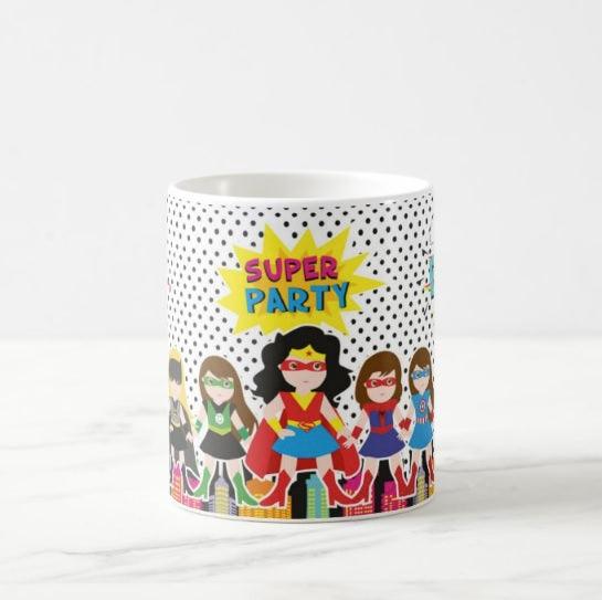 Personalized Supergirl Mug THEME PARTIES Pretty UR Party