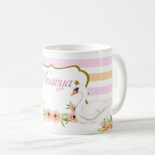 Personalised Swan Mug THEME PARTIES Pretty UR Party