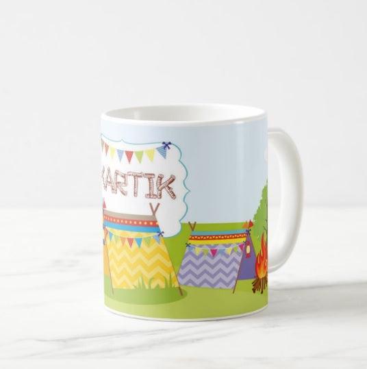 Personalized Camping Mug THEME PARTIES Pretty UR Party