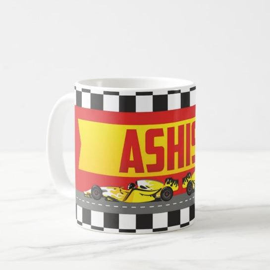 Personalised Race Car Mug THEME PARTIES Pretty UR Party