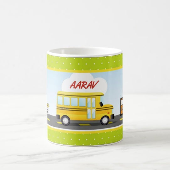 Personalised Wheels on the Bus Mug THEME PARTIES Pretty UR Party