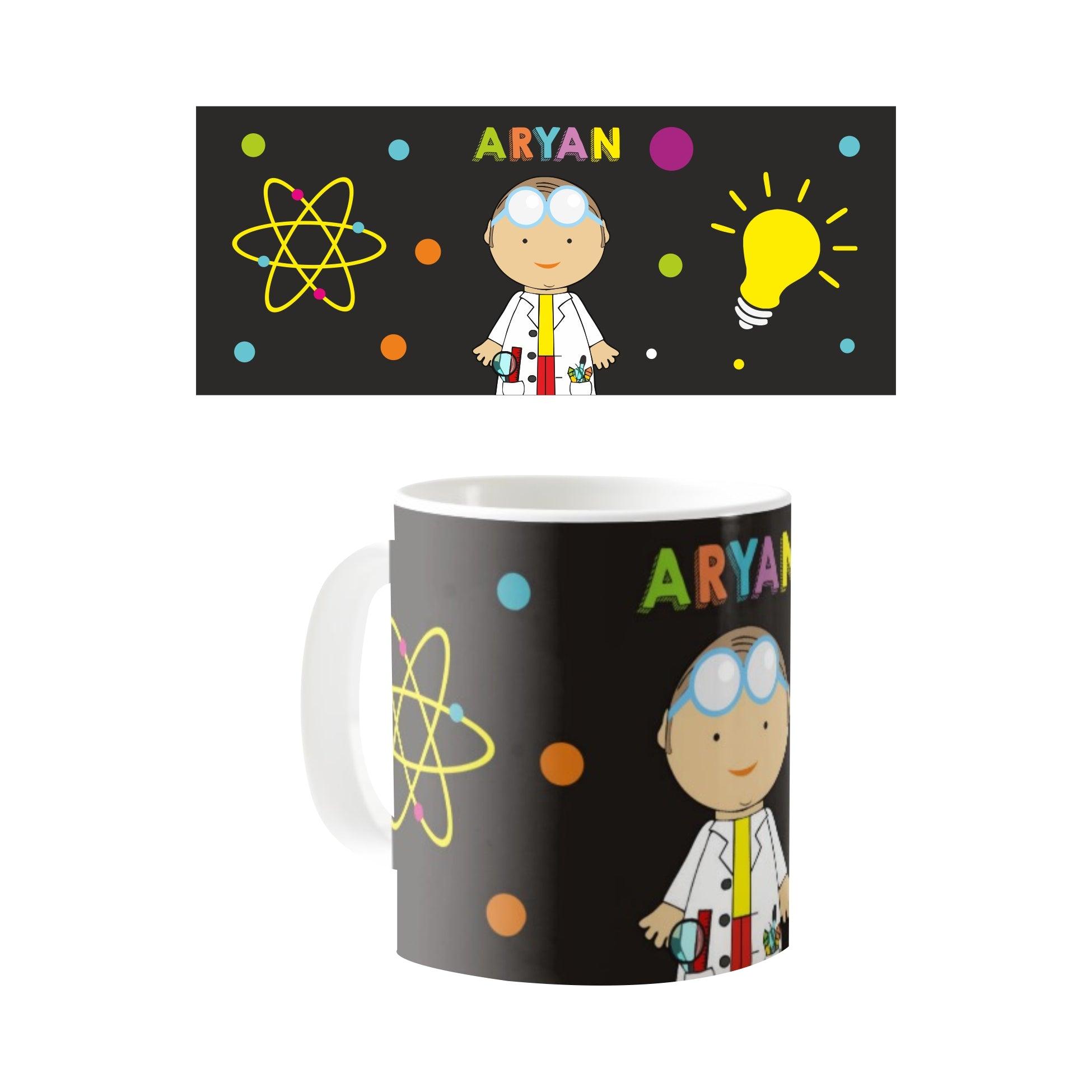 Personalised Mad Scientist Mug THEME PARTIES Pretty UR Party