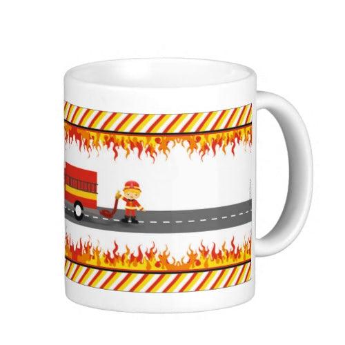 Personalised Fire Truck Mug RETURN GIFTS Pretty UR Party