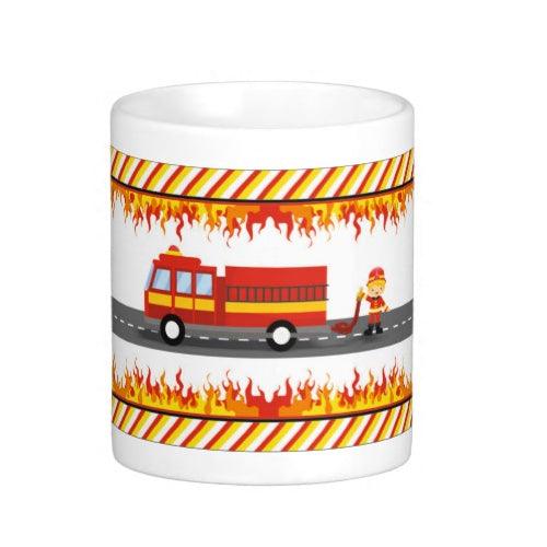 Personalised Fire Truck Mug RETURN GIFTS Pretty UR Party