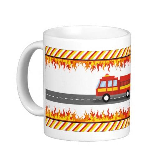 Personalised Fire Truck Mug RETURN GIFTS Pretty UR Party