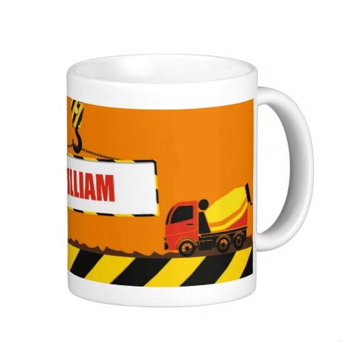 Personalised Construction Mug THEME PARTIES Pretty UR Party