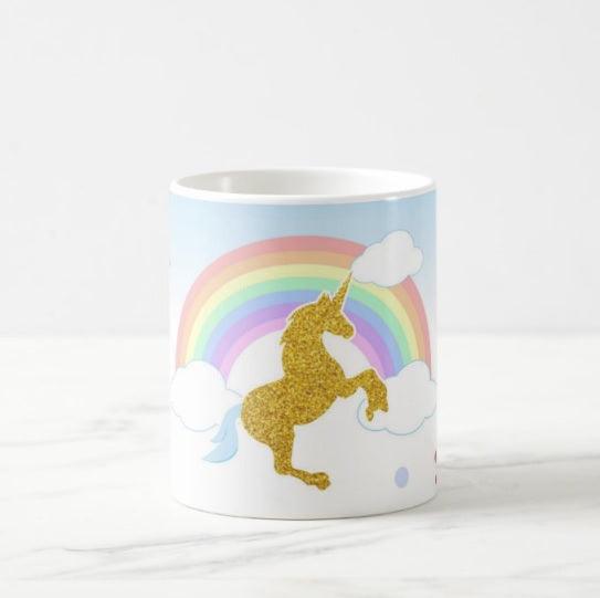 Personalised Unicorn Mug - Blue THEME PARTIES Pretty UR Party