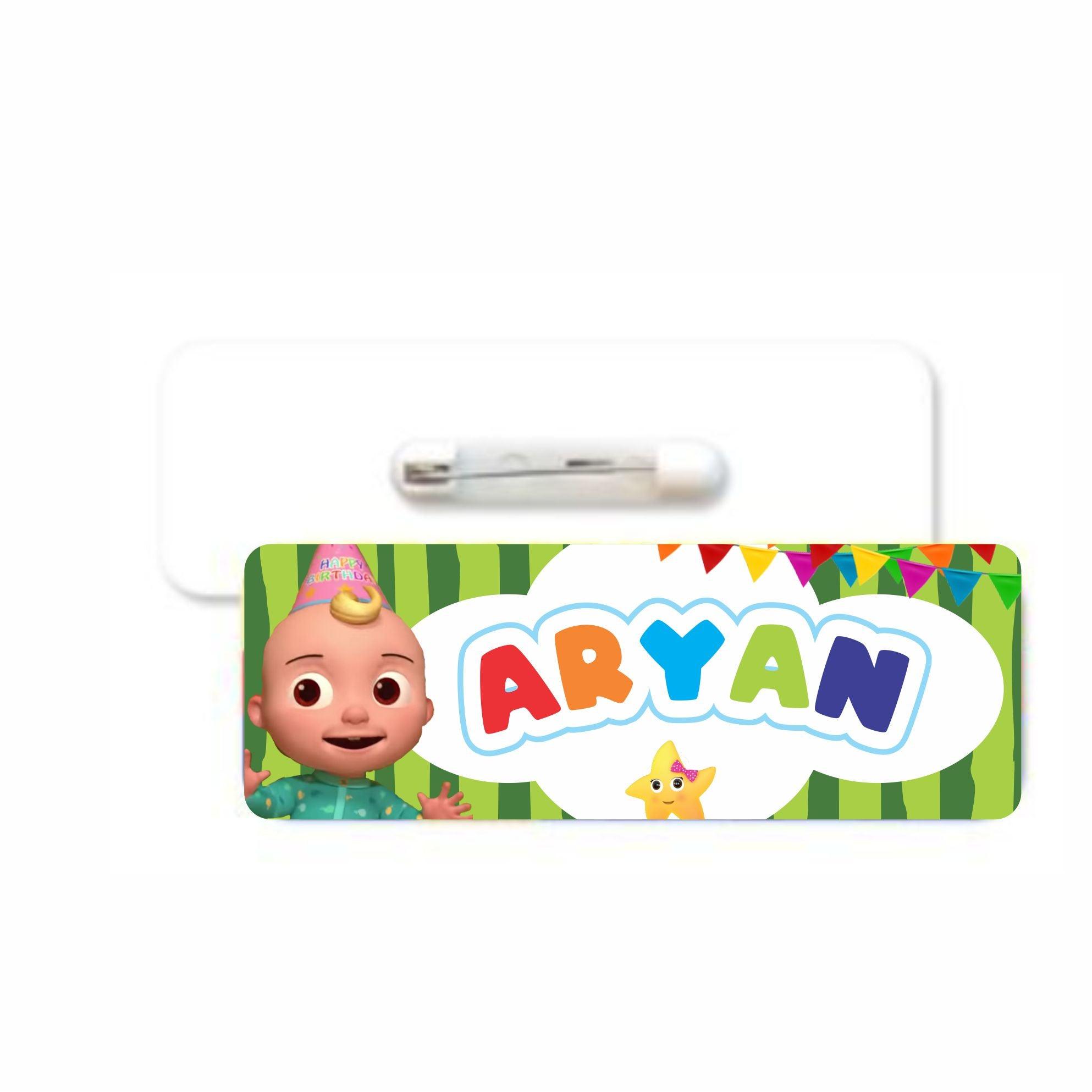 Cocomelon Badge / Name Tag PERSONALISED Pretty UR Party