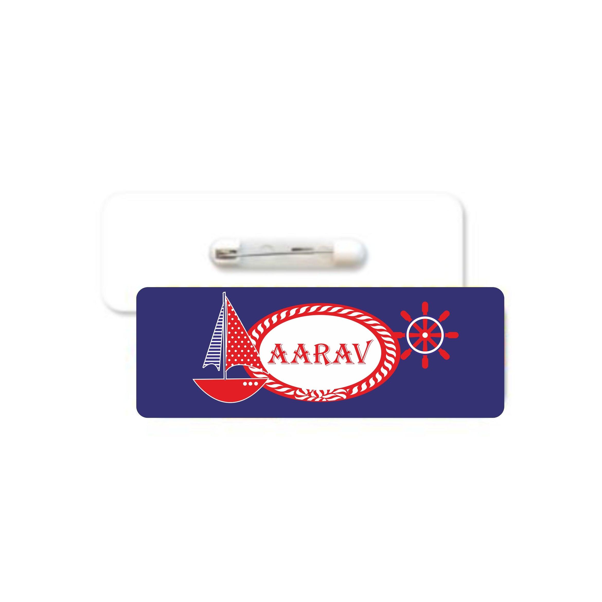 Nautical Badge / Name Tag PERSONALISED Pretty UR Party