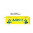 Despicable Me Minions Inspired Badge / Name Tag PERSONALISED Pretty UR Party