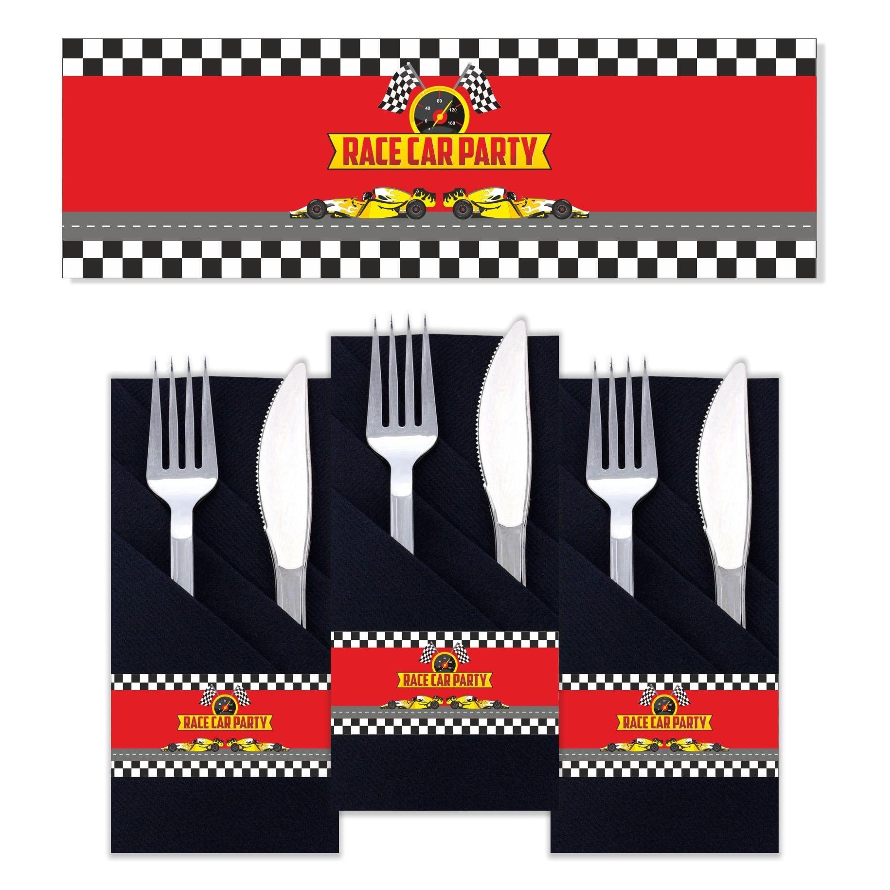 Race Car Party Napkin Rings THEME PARTIES Pretty UR Party