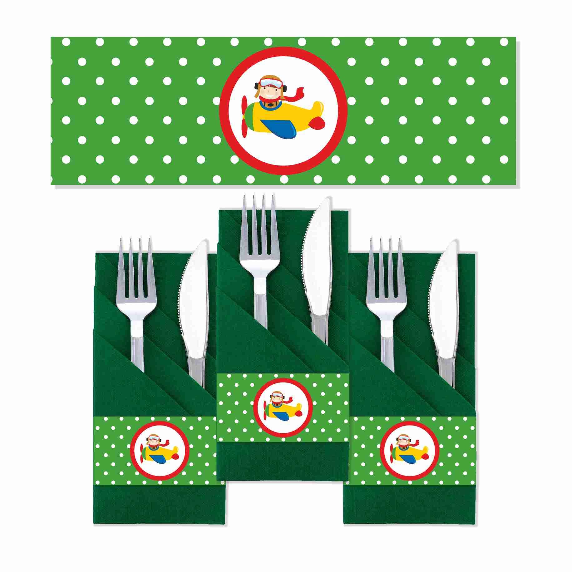 Little Aviator Napkin Rings THEME PARTIES Pretty UR Party