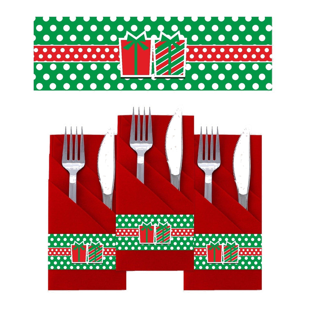 Santa's Friends Napkin Rings