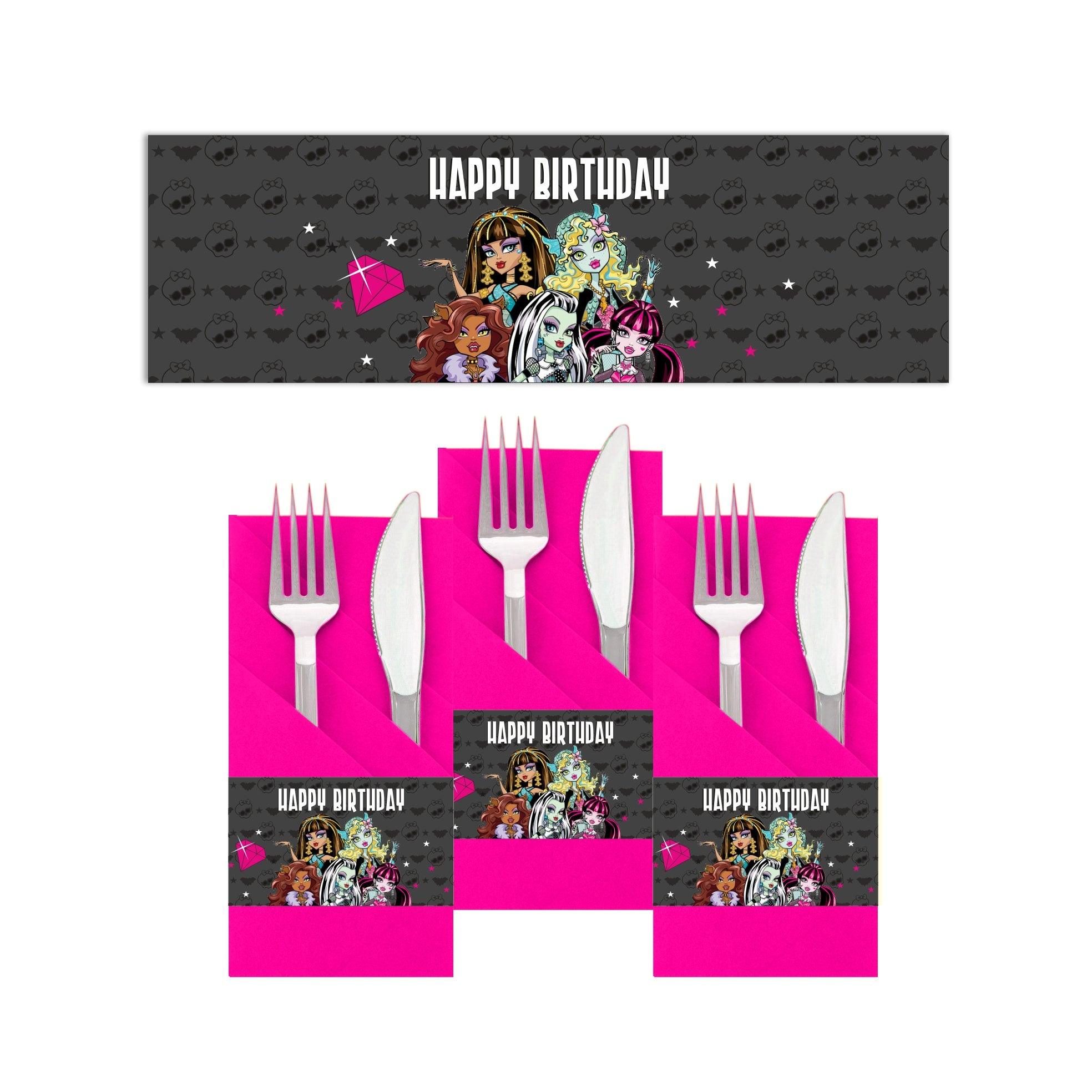 Monster High Napkin Rings THEME PARTIES Pretty UR Party