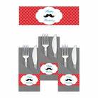 Moustache Napkin Rings THEME PARTIES Pretty UR Party