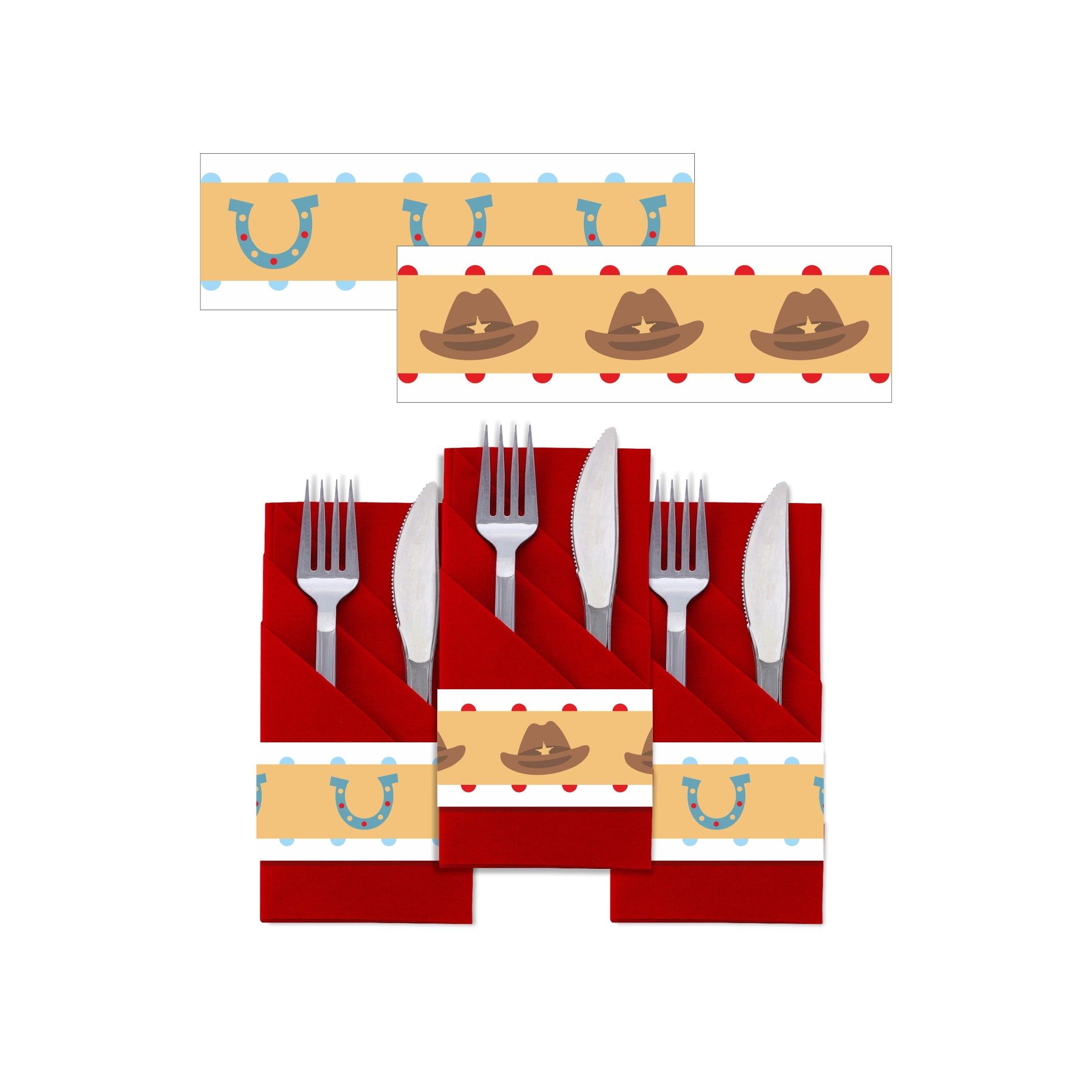 Little Wrangler Napkin Rings THEME PARTIES Pretty UR Party