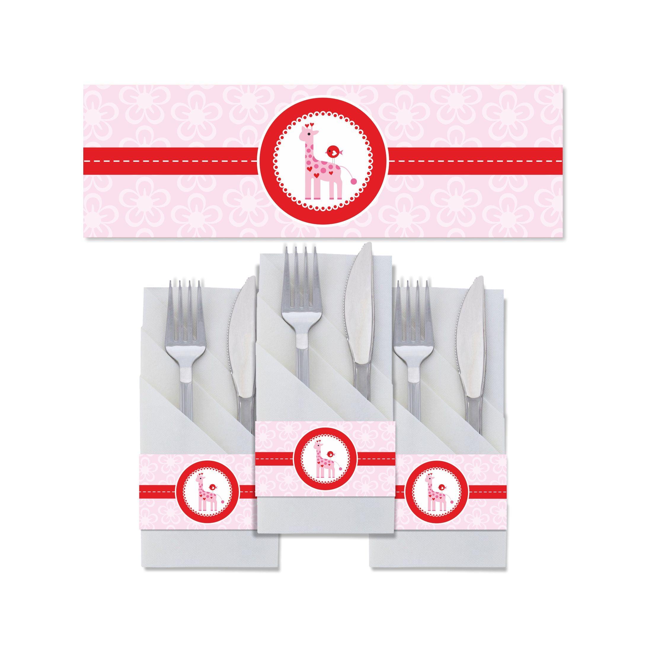 Girly Giraffe Napkin Rings THEME PARTIES Pretty UR Party
