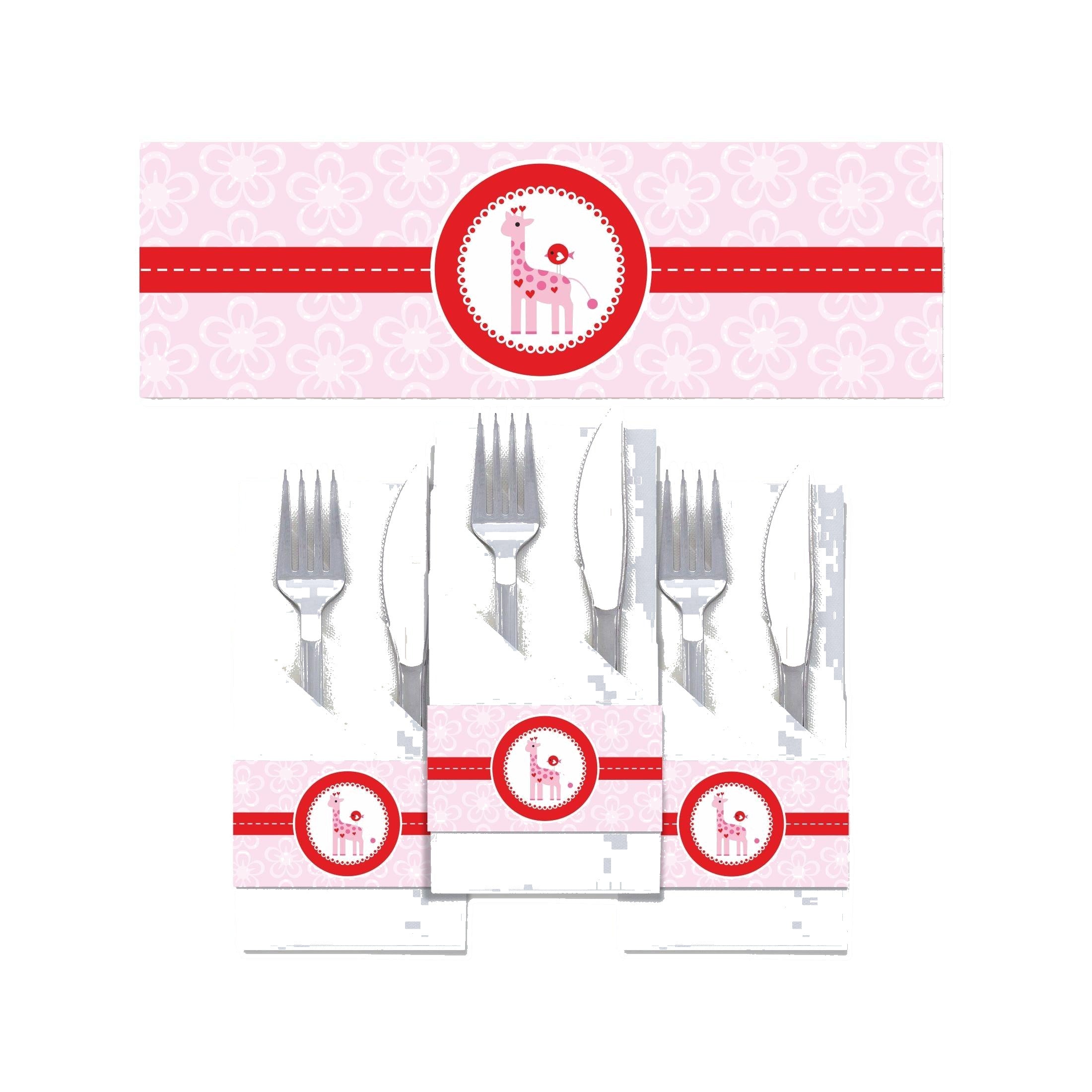 Girly Giraffe Napkin Rings