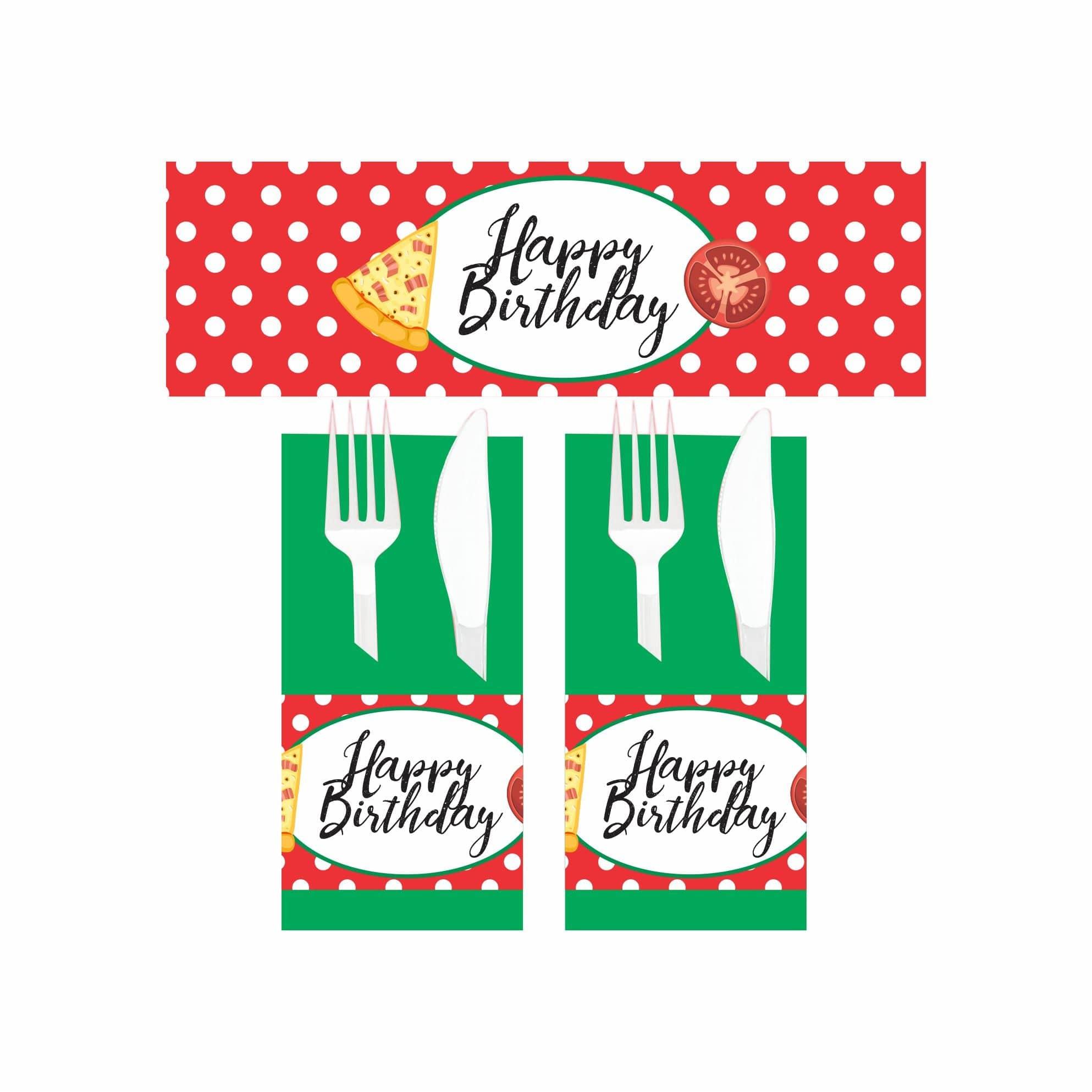 Pizza Party Theme Napkin Rings THEME PARTIES Pretty UR Party