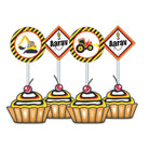 New Construction Theme Cupcake / Food Toppers THEME PARTIES Pretty UR Party