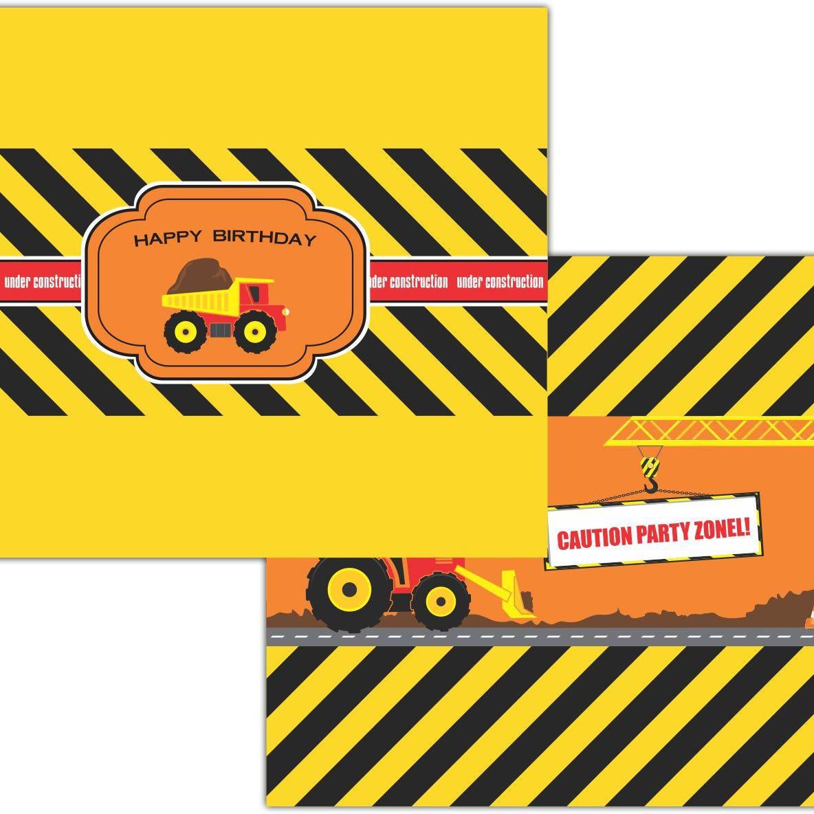 New Construction Theme Chocolate Wrappers THEME PARTIES Pretty UR Party