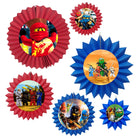 Ninjago Paper Fans - Set of 6 THEME PARTIES Pretty UR Party