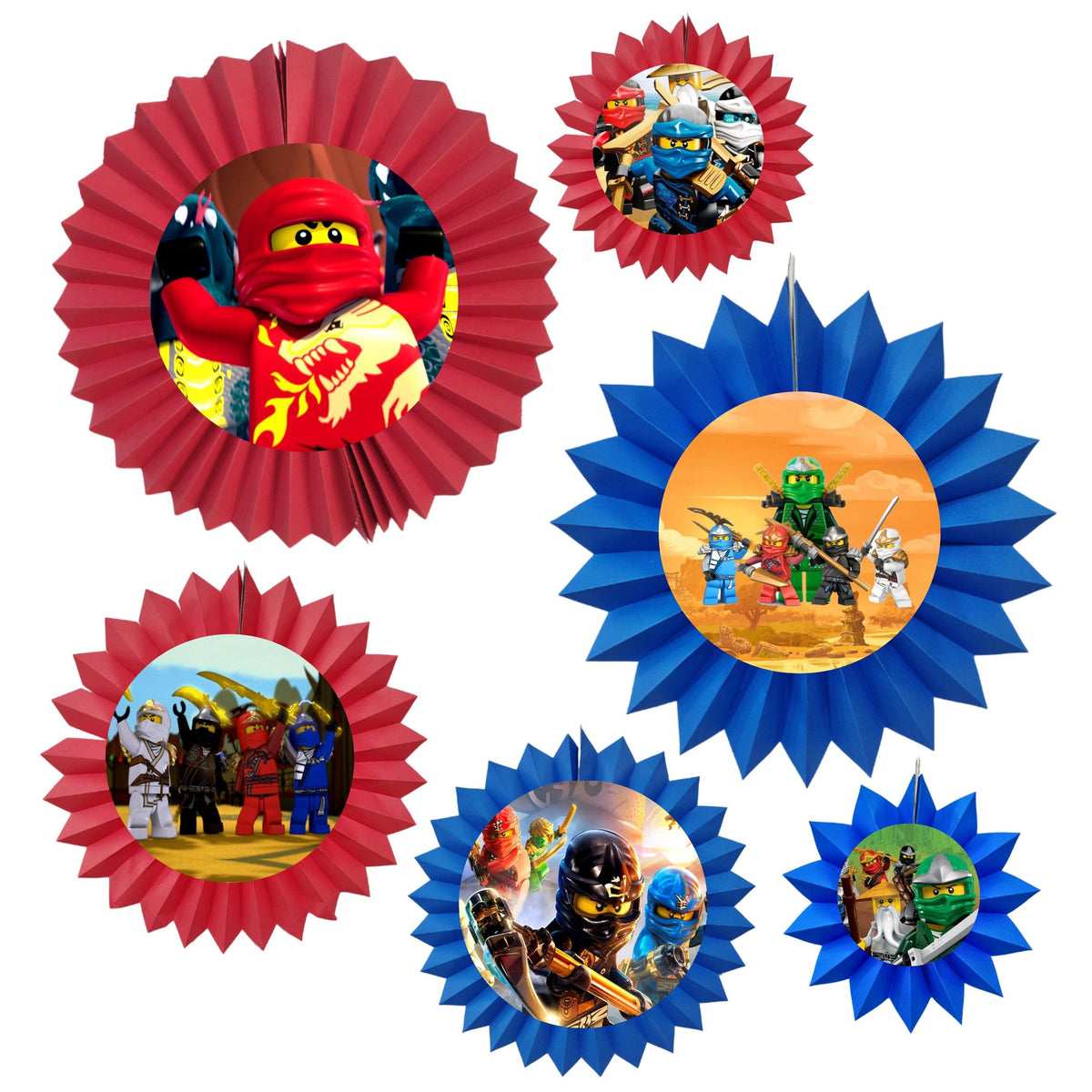 Ninjago Paper Fans Decorations – PRETTY UR PARTY