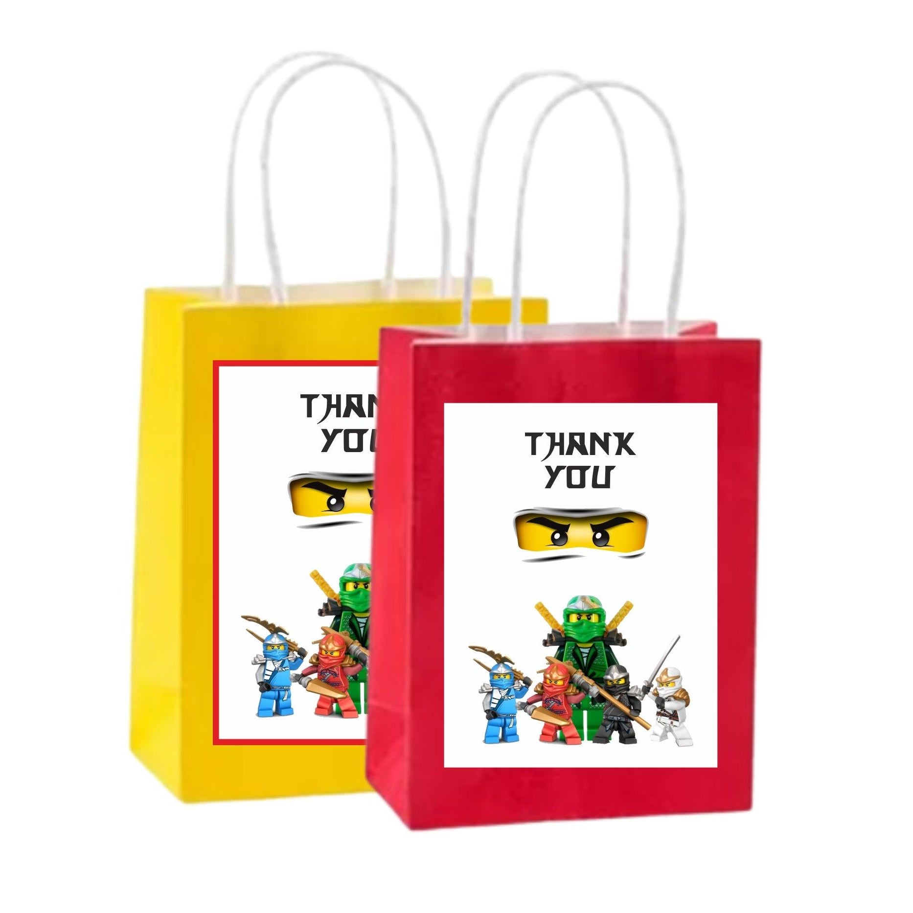 Ninjago Gift bags - Pack of 10 ALL PARTY SUPPLIES Pretty UR Party